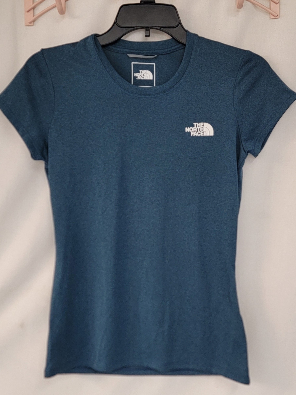 The North Face Women's Teal-Blue Short Sleeve Logo Tee